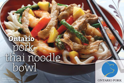 Ontario Pork Thai Noodle Bowl