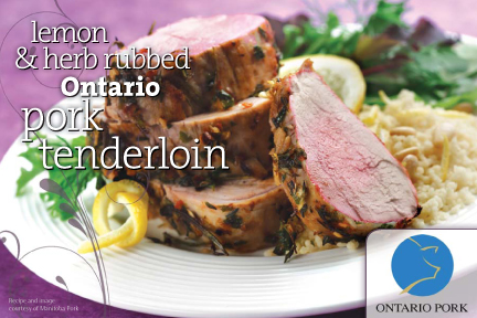 Lemon & Herb Rubbed Ontario Pork Tenderloin